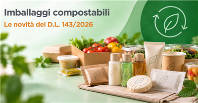 Imballaggi compostabili: le novità del D.L. 143/2026